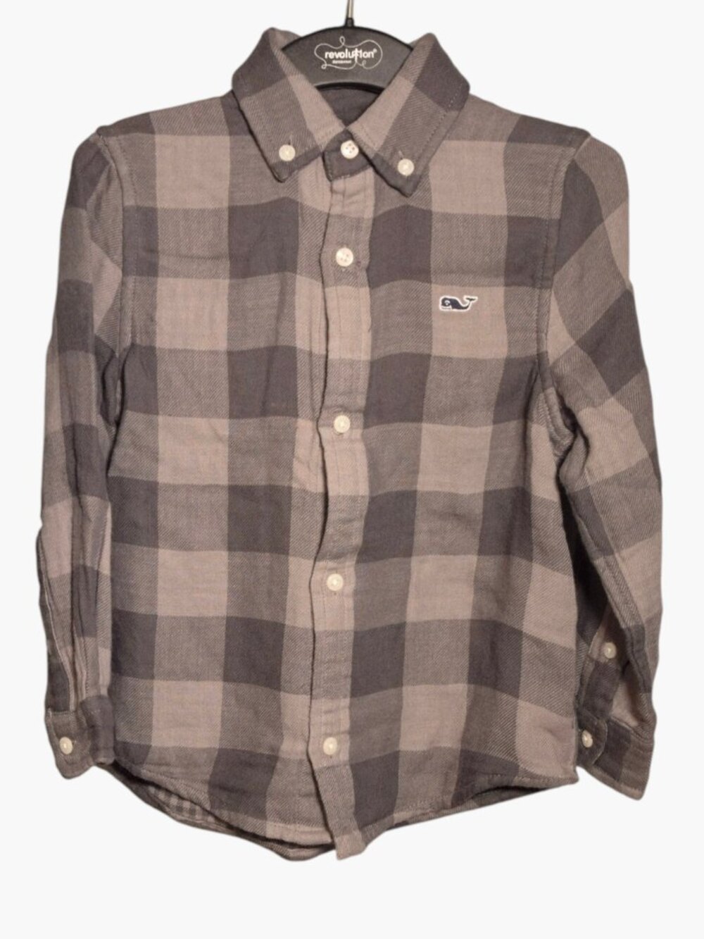 Vineyard Vines Two-tone Gray Plaid Shirt. Size 4T